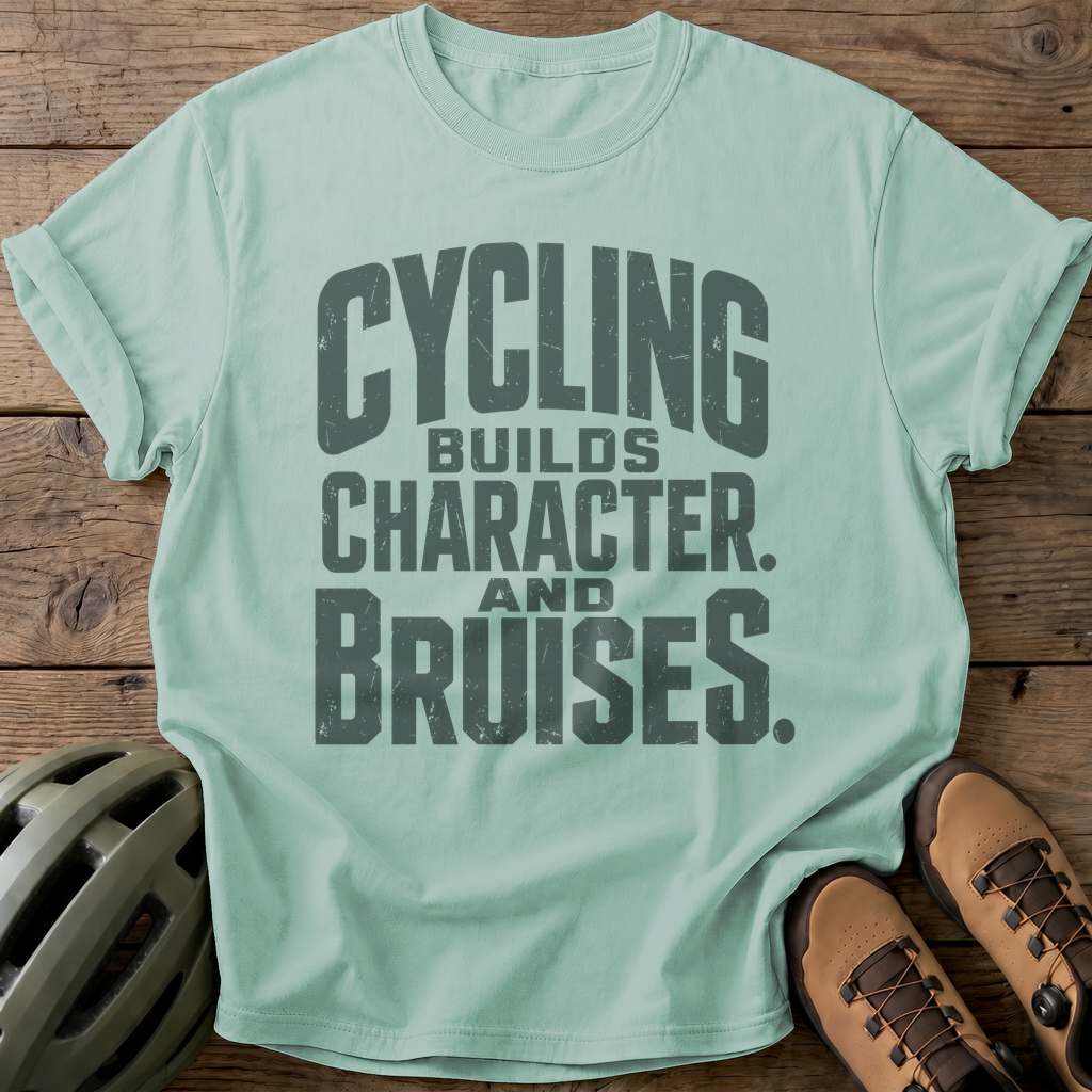 Cycling Builds Character Tee — bay