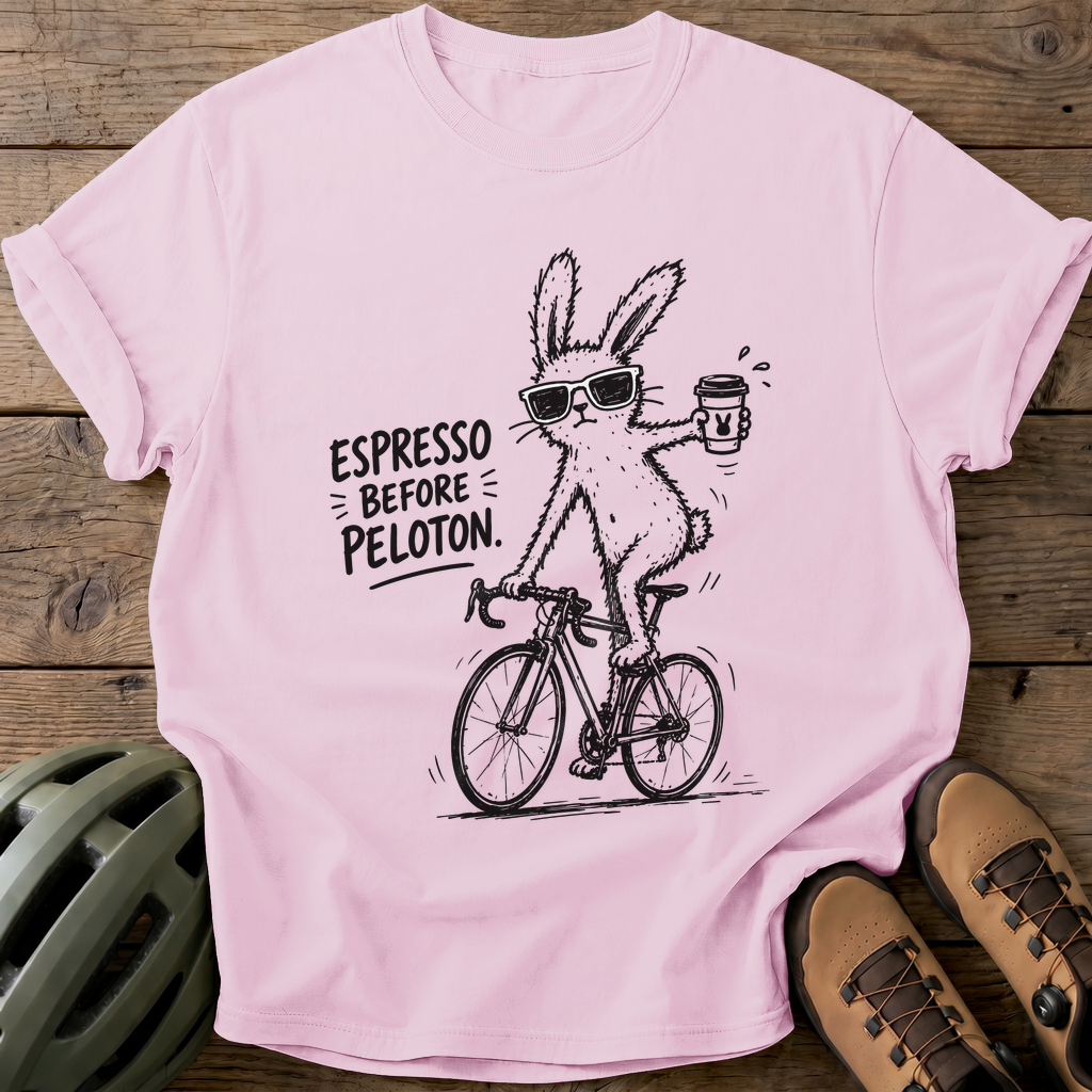 Espresso Peloton Tee — blossom