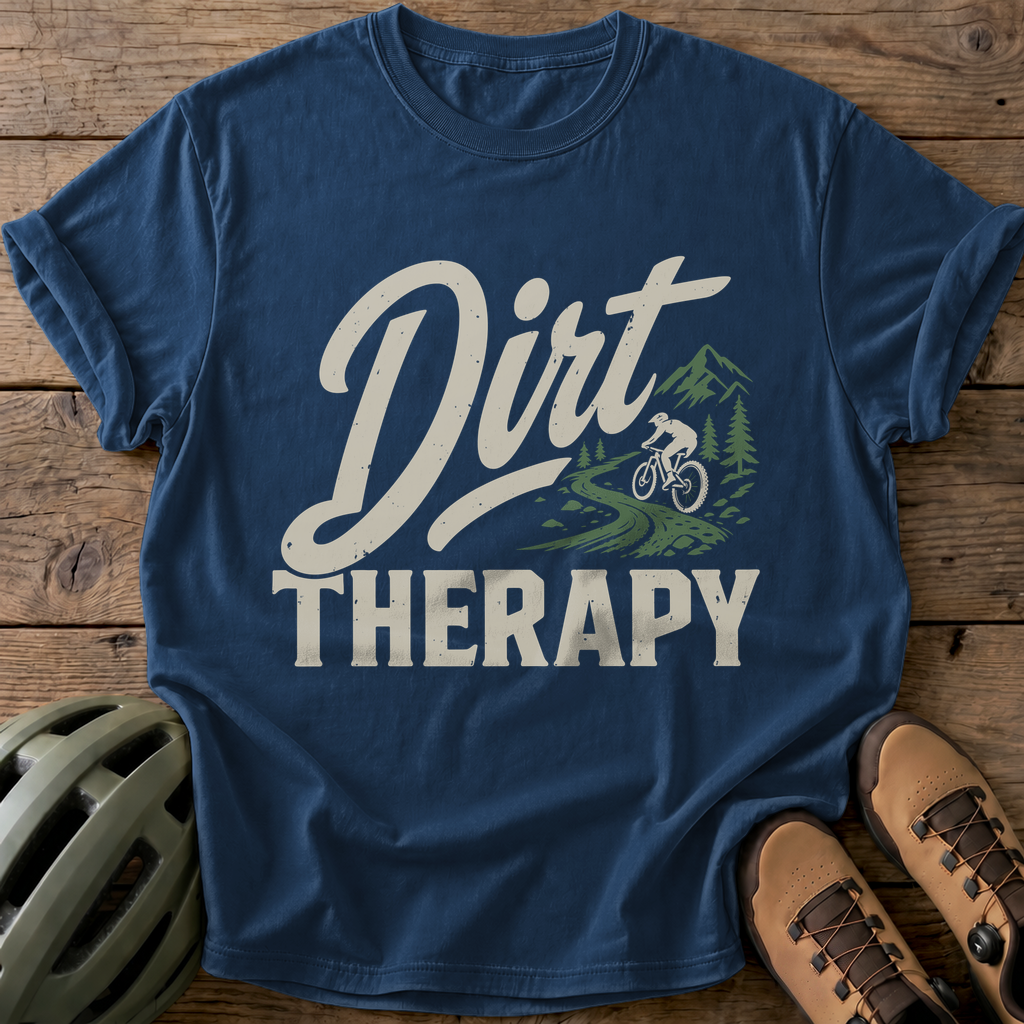 Dirt Therapy Tee — navy
