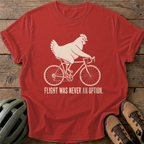 Flightless Cyclist Tee — red