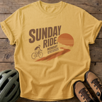 Sunday Ride Monday Excuses Tee — mustard