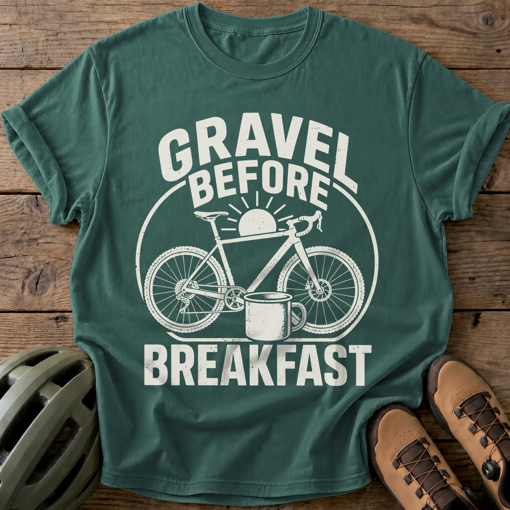 Gravel Before Breakfast Tee — blue-spruce