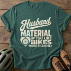 Husband Material Bike Tee — blue-spruce