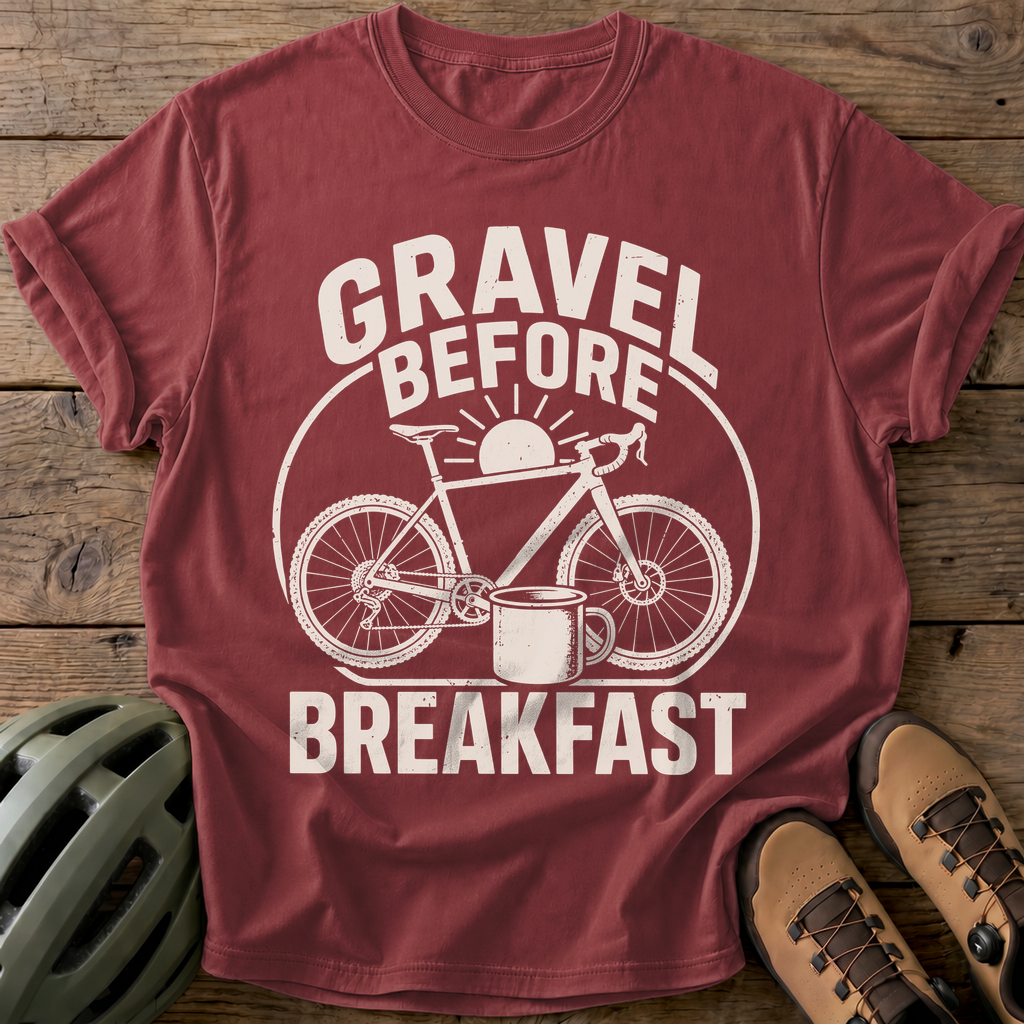 Gravel Before Breakfast Tee — brick
