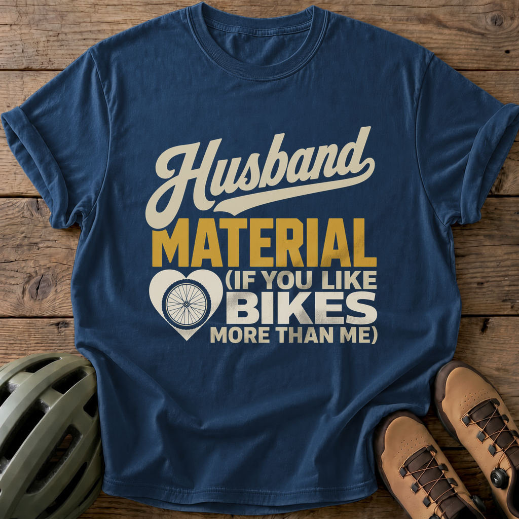 Husband Material Bike Tee — navy