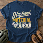 Husband Material Bike Tee — navy
