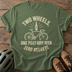 Two Wheels Beer Tee — moss