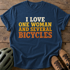One Woman Several Bicycles Tee — navy