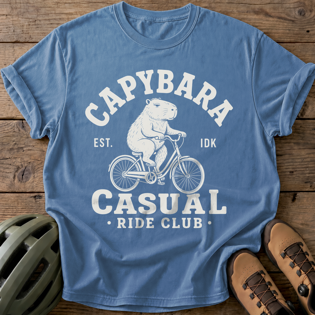 Capybara Casual Tee — blue-jean
