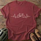 Heartbeat Bike Tee — brick
