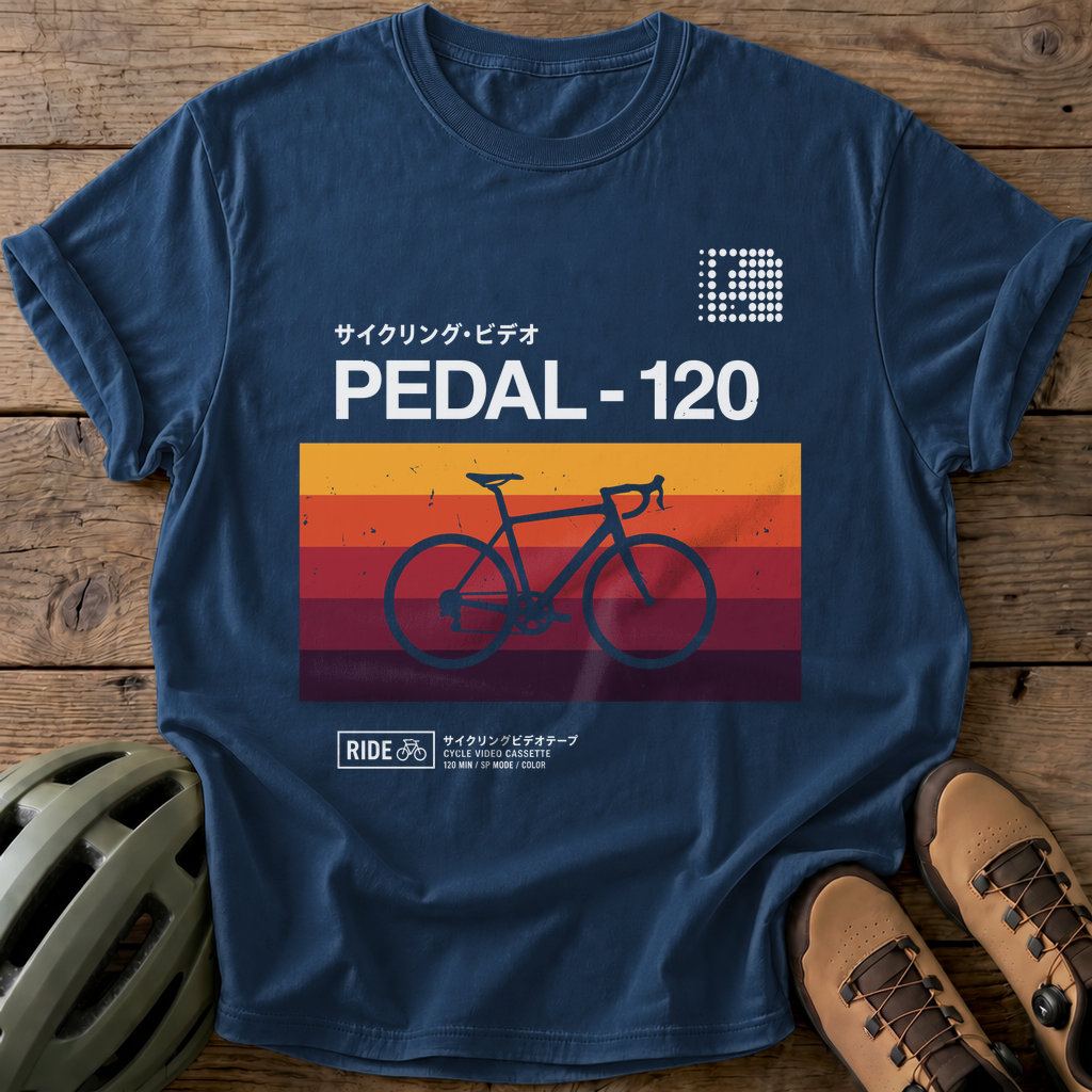 Retro Bike Tee — navy