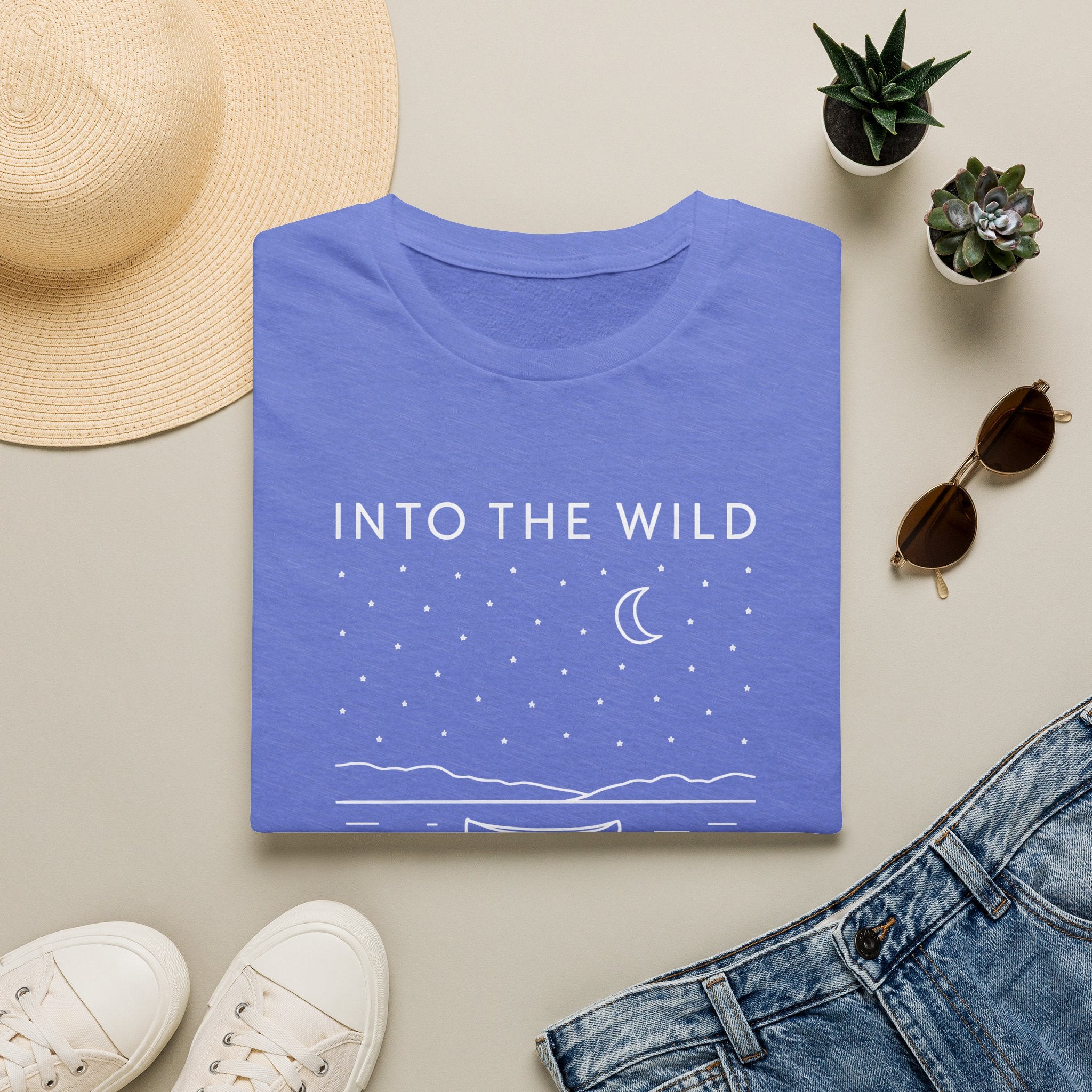 Moonlit Night Boat T-Shirt
