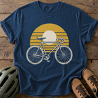 Retro Bike Sunset Tee — navy