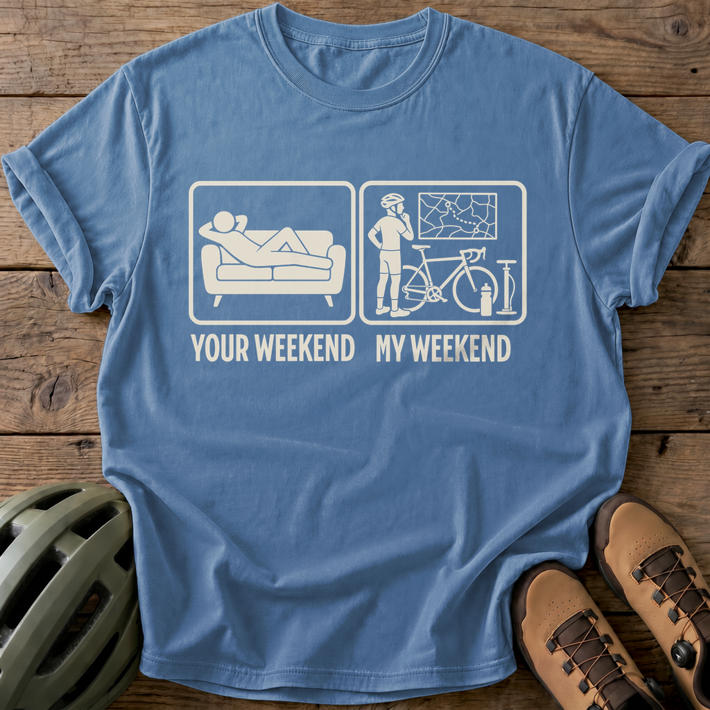 Weekend Cycling Tee — blue-jean