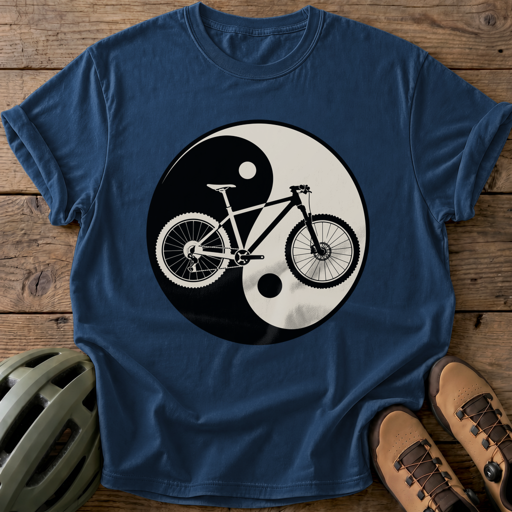 Yin Yang Bike Tee — navy