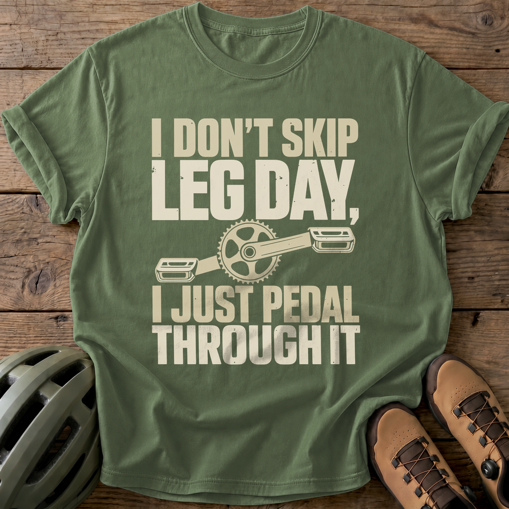 Pedal Through It Tee — moss
