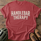 Handlebar Therapy Tee — crimson