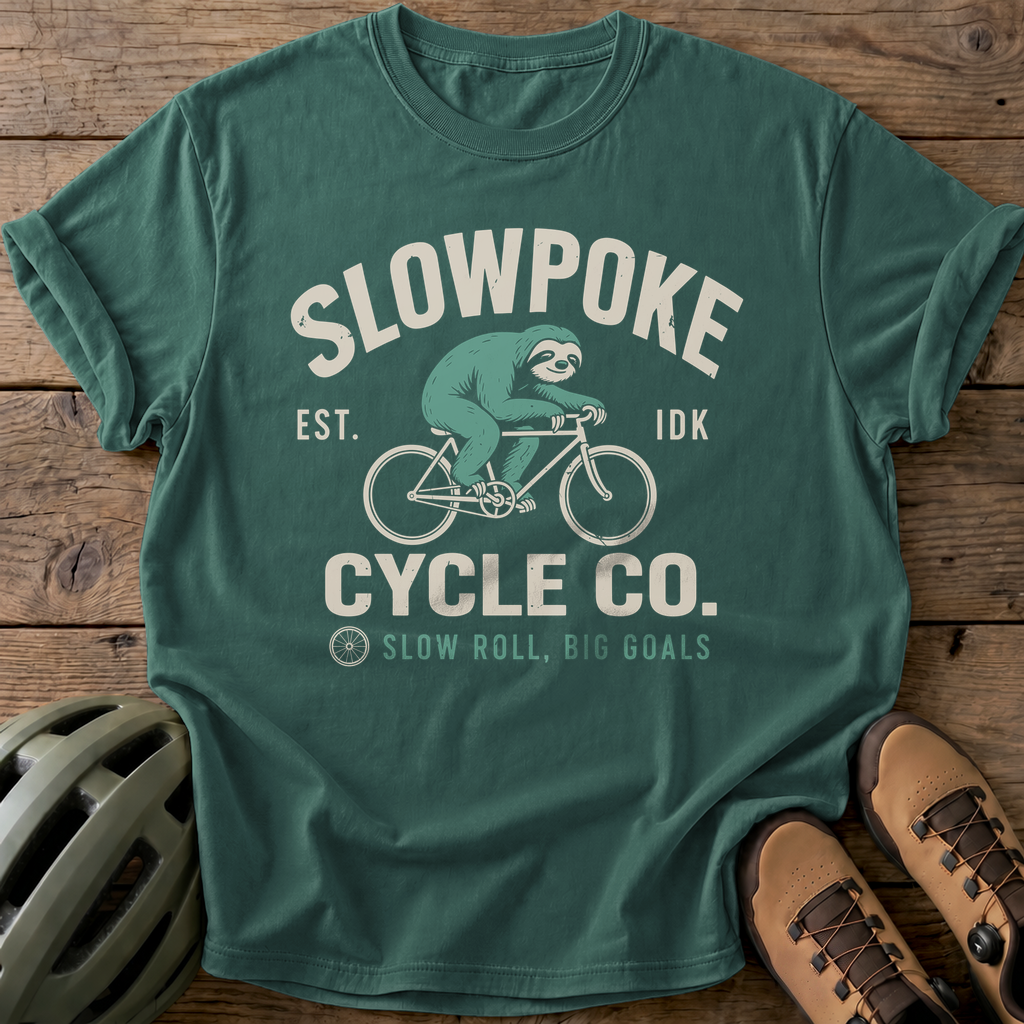 Slowpoke Cycle Co Tee — blue-spruce
