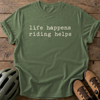 Riding Helps Tee — moss