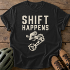 Shift Happens Tee — black
