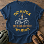 Two Wheels Beer Tee — navy