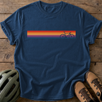 Retro Bike Stripe Tee — navy