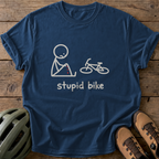 Stupid Bike Tee — navy