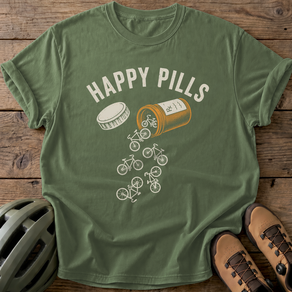 Happy Pills Tee — moss
