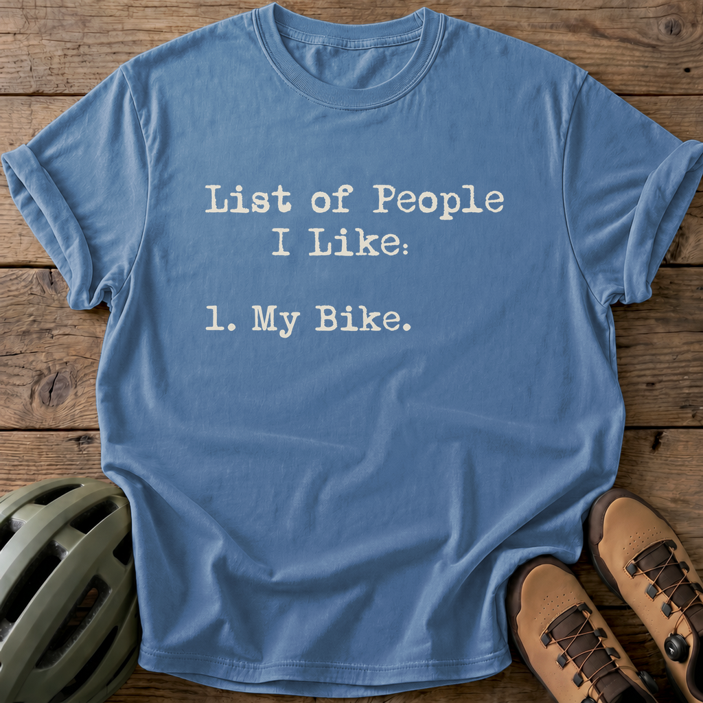 Bike Love List Tee — blue-jean