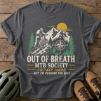 Out Of Breath MTB Society Tee — pepper