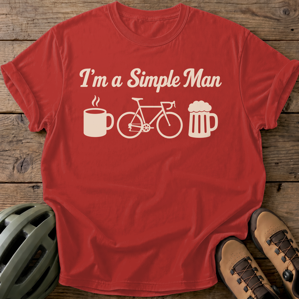 Simple Man Tee — red