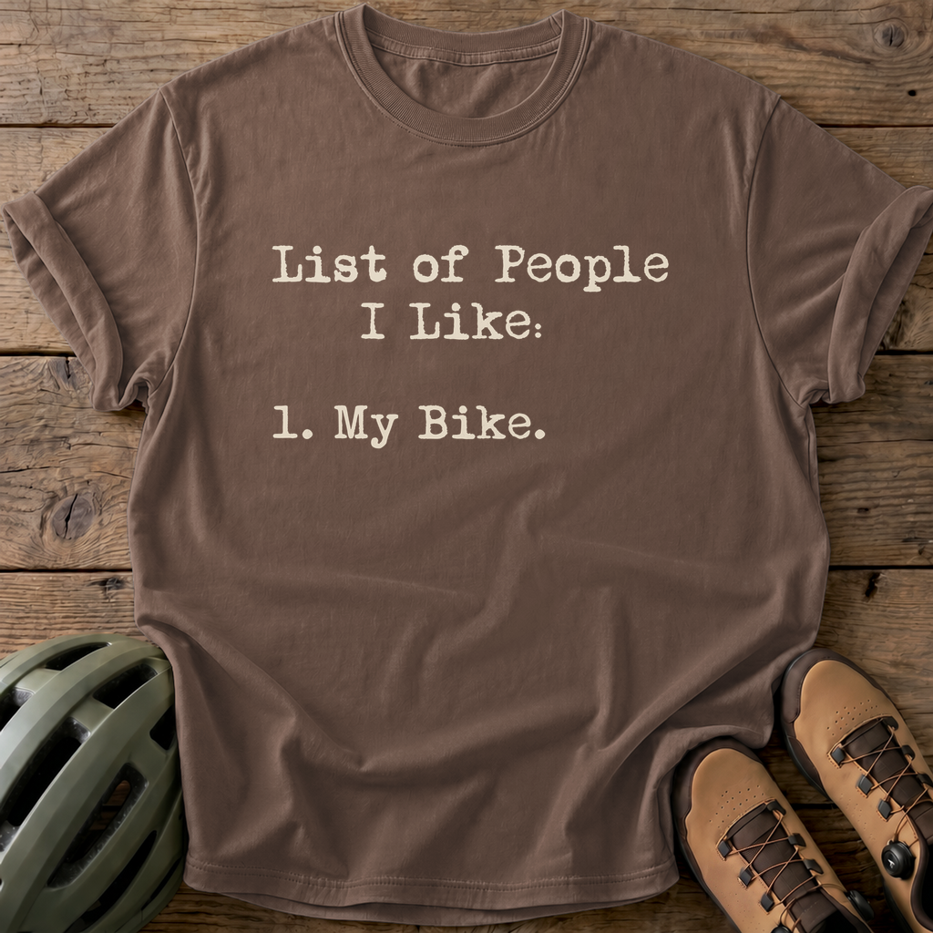 Bike Love List Tee — espresso