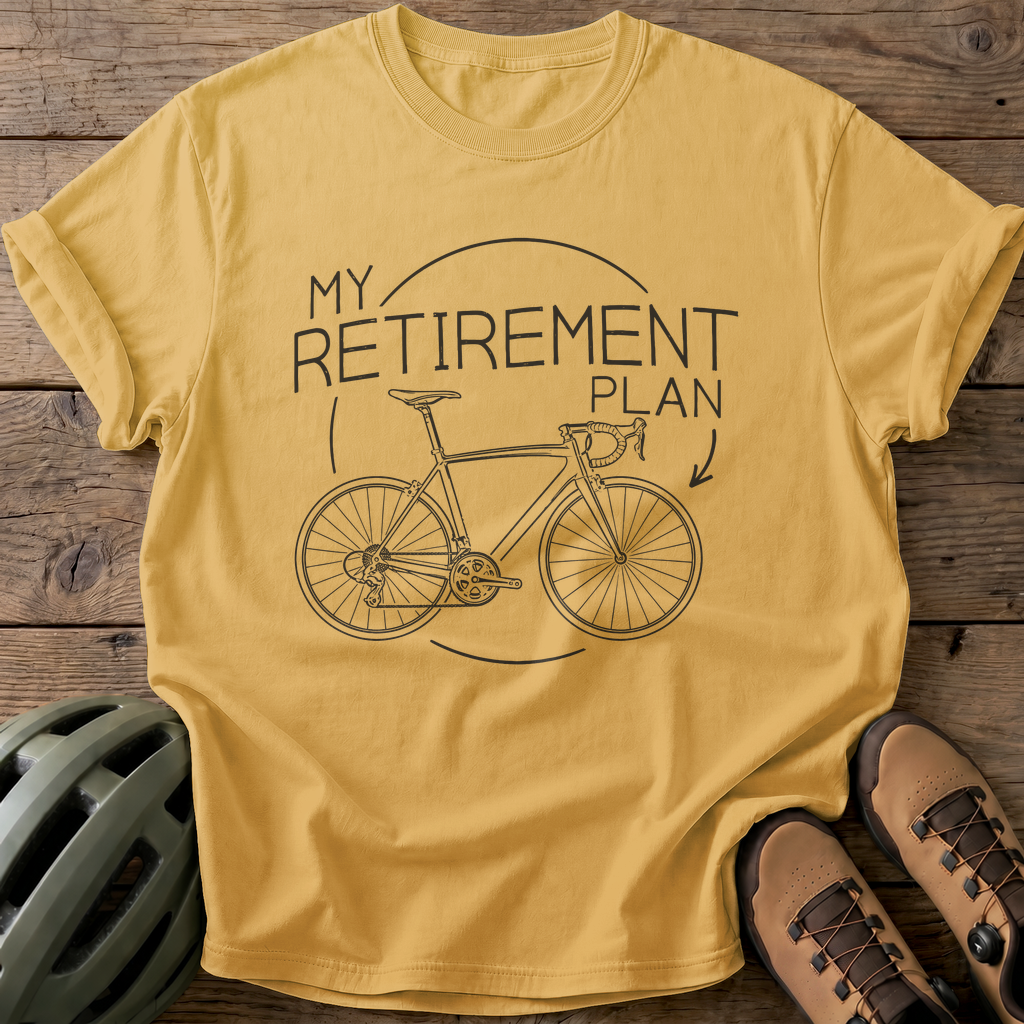 Retirement Plan Tee — mustard