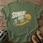 Sunday Ride Monday Excuses Tee — moss