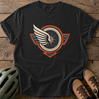 Winged Wheel Tee — black