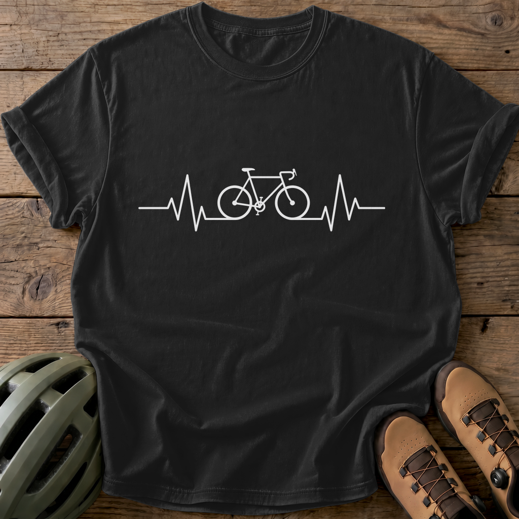 Heartbeat Bike Tee — black
