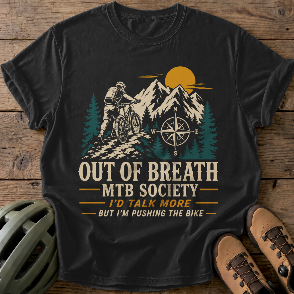 Out Of Breath MTB Society Tee — black