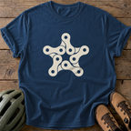 Chain Star Tee — navy