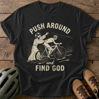 Push & Find God Tee — black