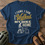 I Walked My Bike Home Tee — navy