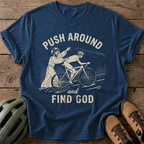 Push & Find God Tee — navy