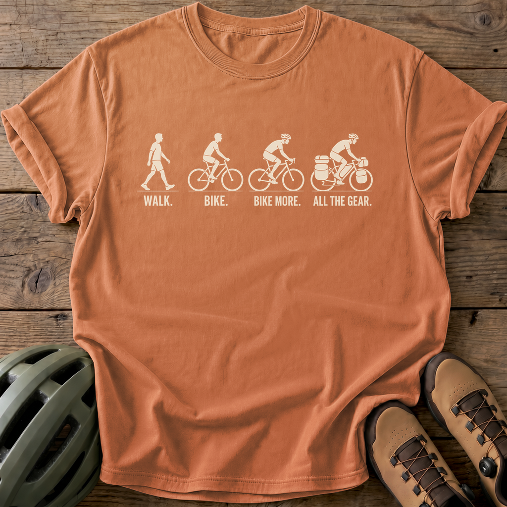 Walk. Bike. Bike More. All The Gear Tee — yam