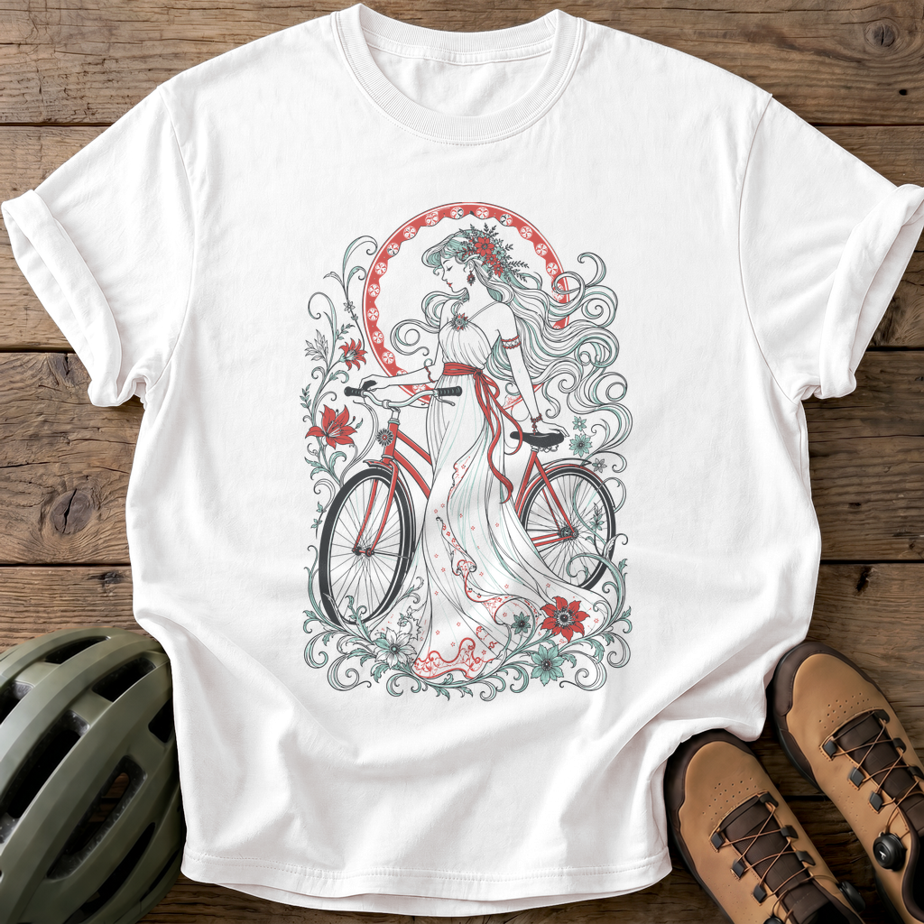 Flower Biker Tee — white