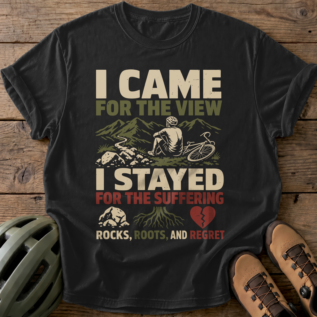 I Came For The View Tee — black