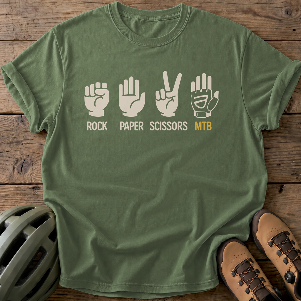 Rock Paper Scissors MTB Tee — moss