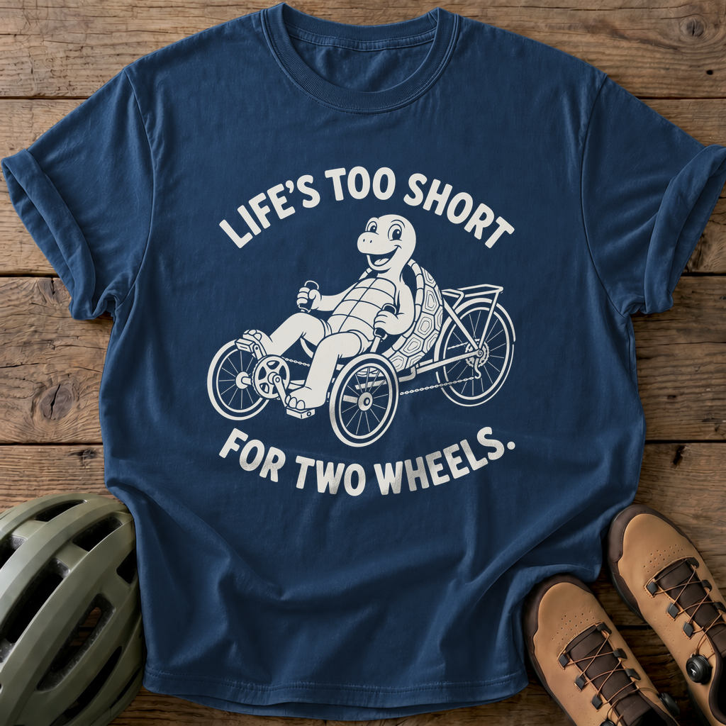 Two Wheels Tee — navy
