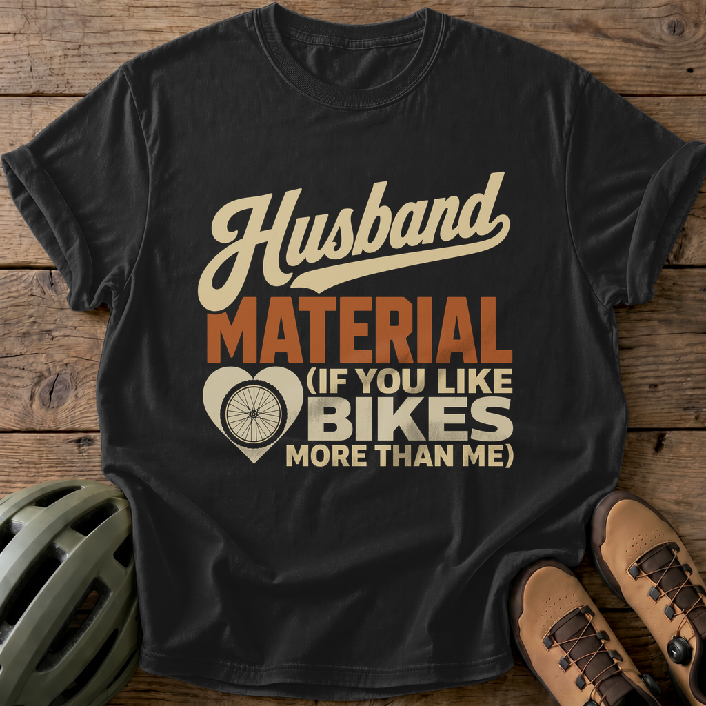 Husband Material Bike Tee — black