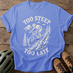 Too Steep Tee — flo-blue