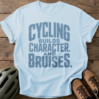 Cycling Builds Character Tee — chambray