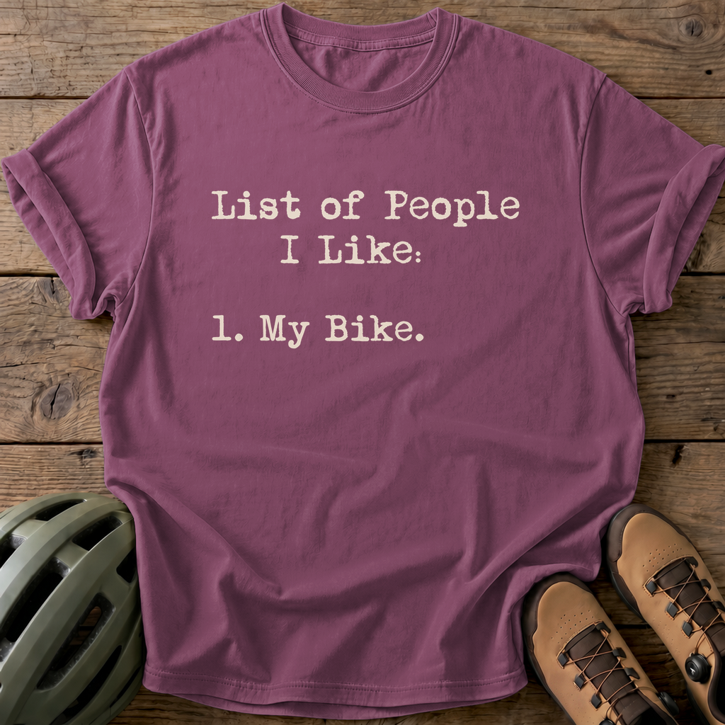 Bike Love List Tee — berry